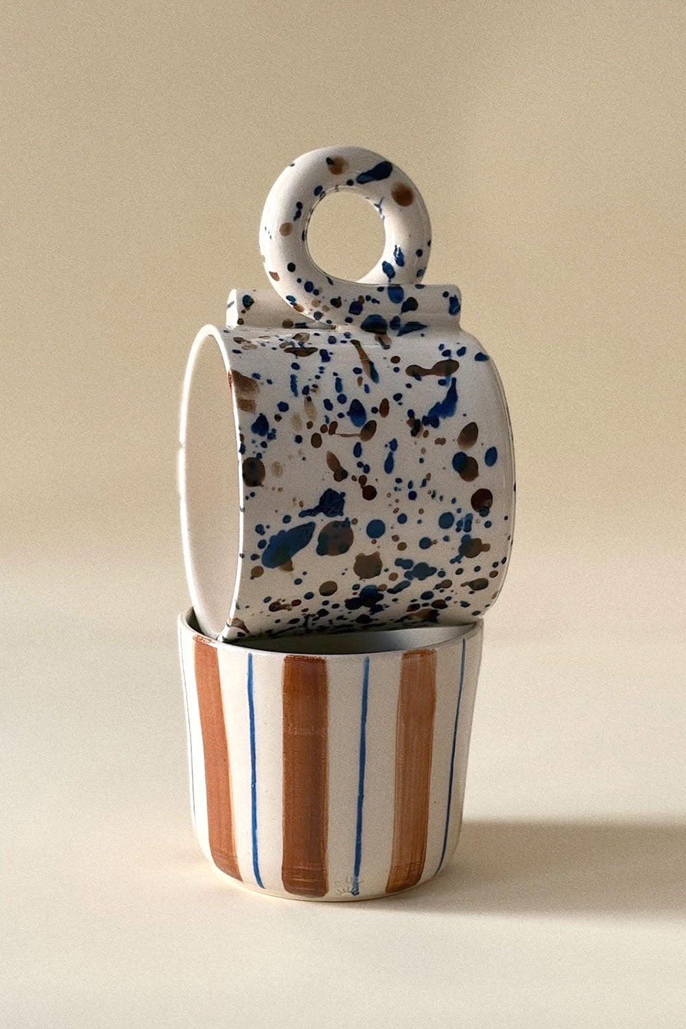 LUZ CERAMICS - BROWN BLUE MUG