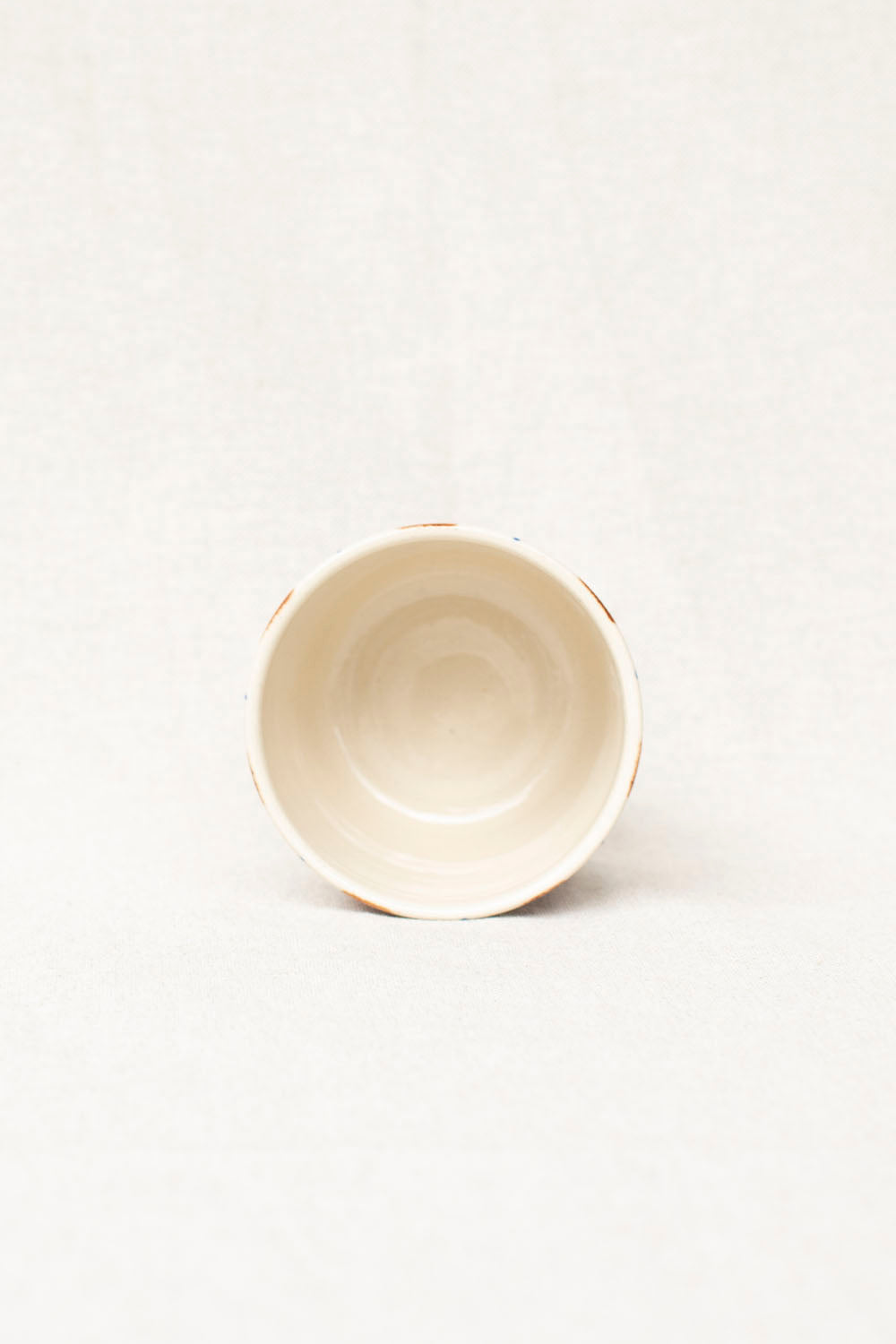 LUZ CERAMICS - BROWN BLUE STRIPES CUP