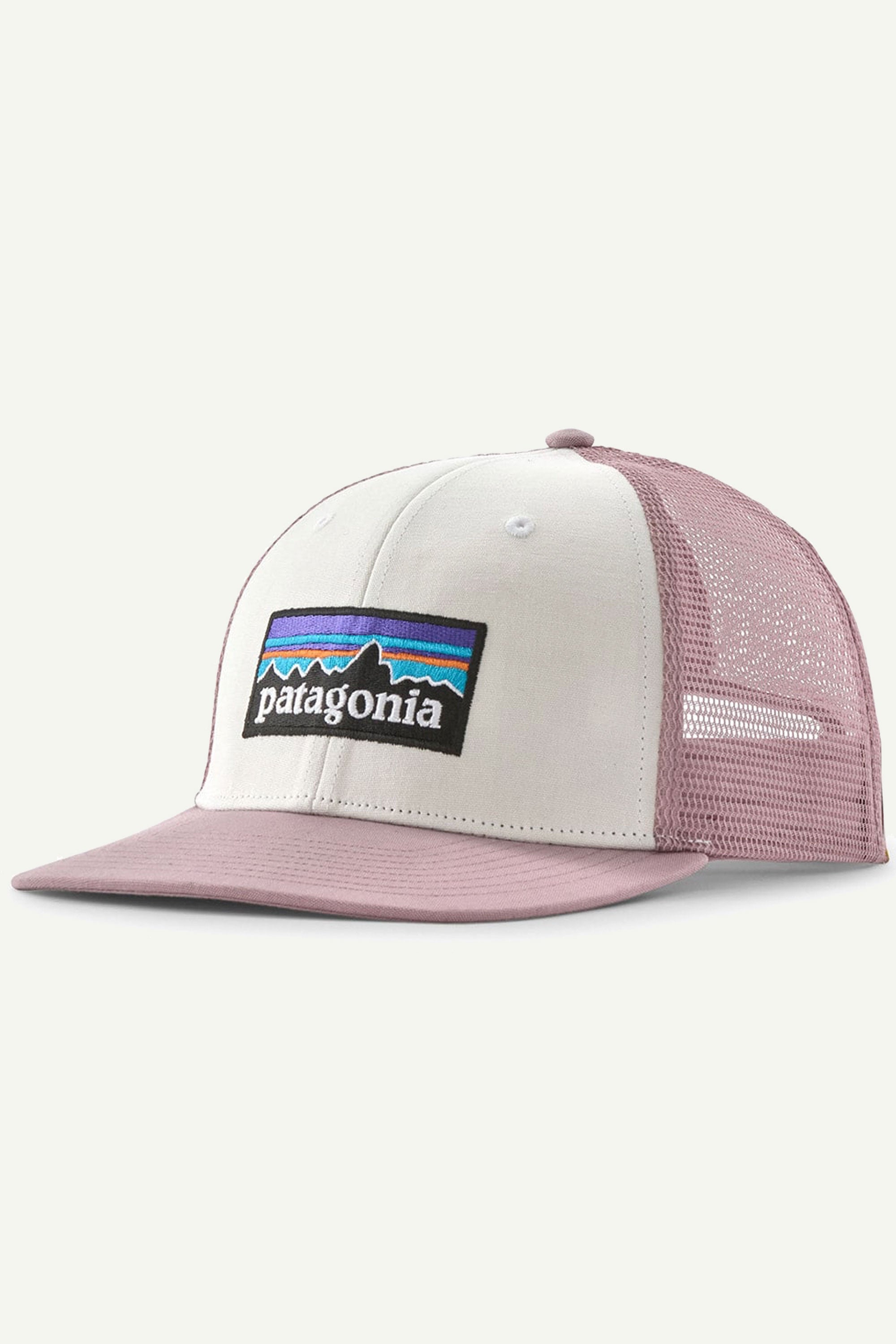 PATAGONIA - P-6 LOGO TRUCKER HAT - WHITE/QUIET VIOLET