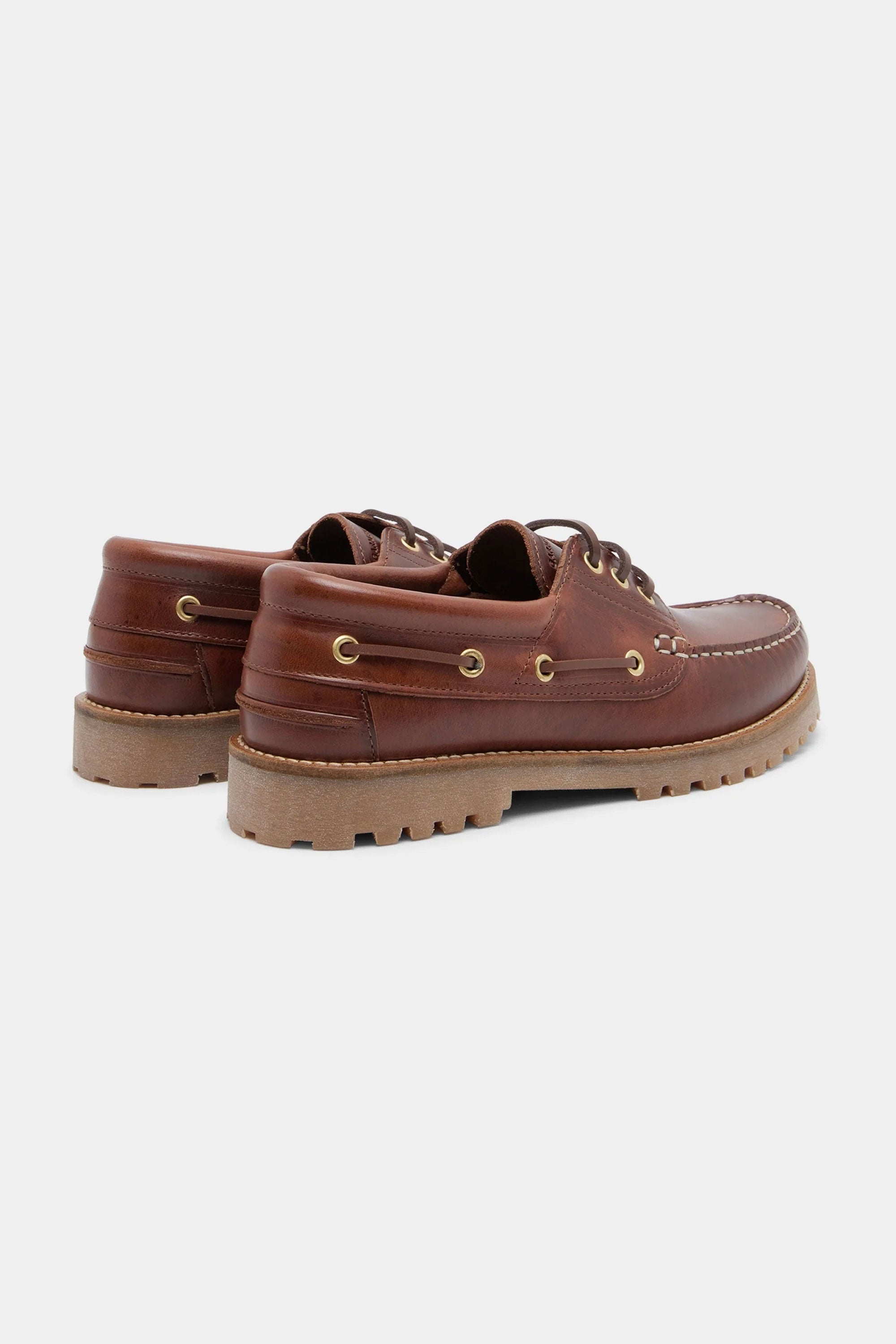 GARMENT PROJECT - OLLIE BOAT SHOE - BROWN LEATHER - WOMAN