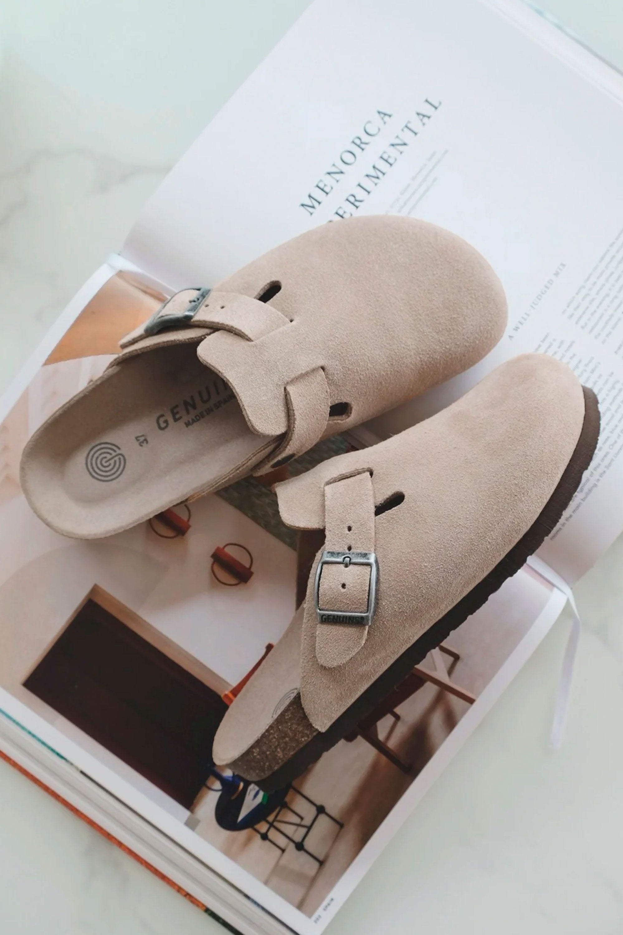GENUINS - RIVA VELOUR TAUPE - WOMAN