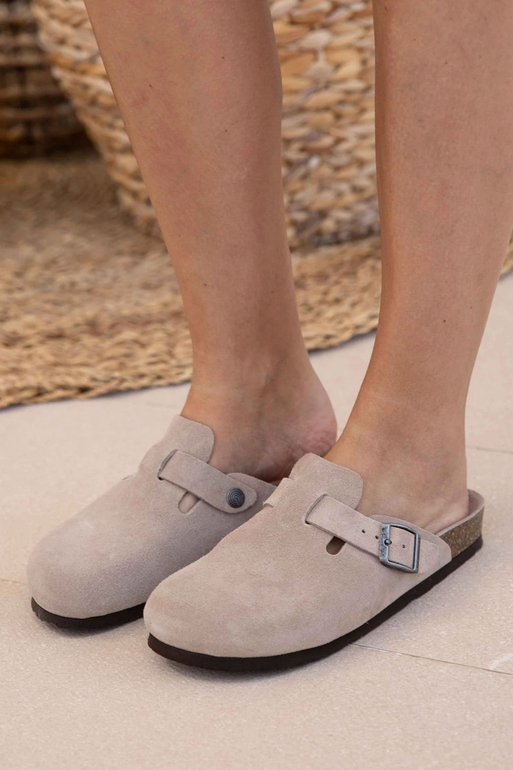 GENUINS - RIVA VELOUR TAUPE - WOMAN