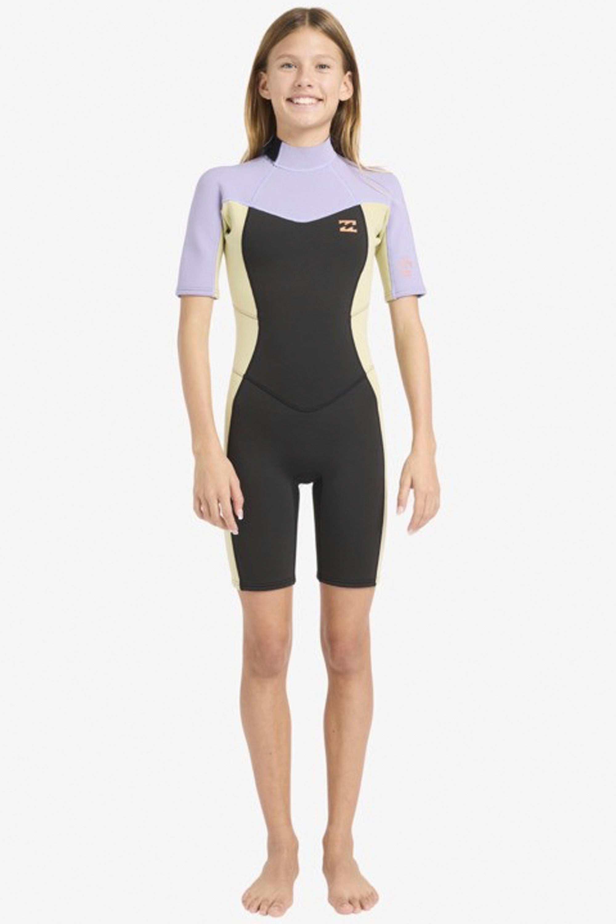 BILLABONG - SYNERGY - 2/2MM - BACK ZIP - GREY VIOLET - GIRL