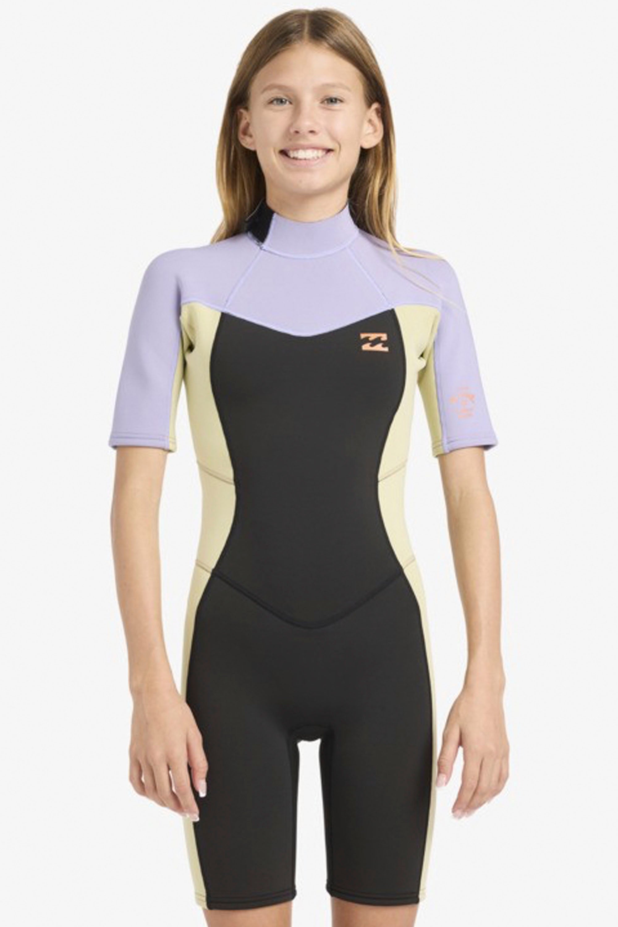 BILLABONG - SYNERGY - 2/2MM - BACK ZIP - GREY VIOLET - GIRL