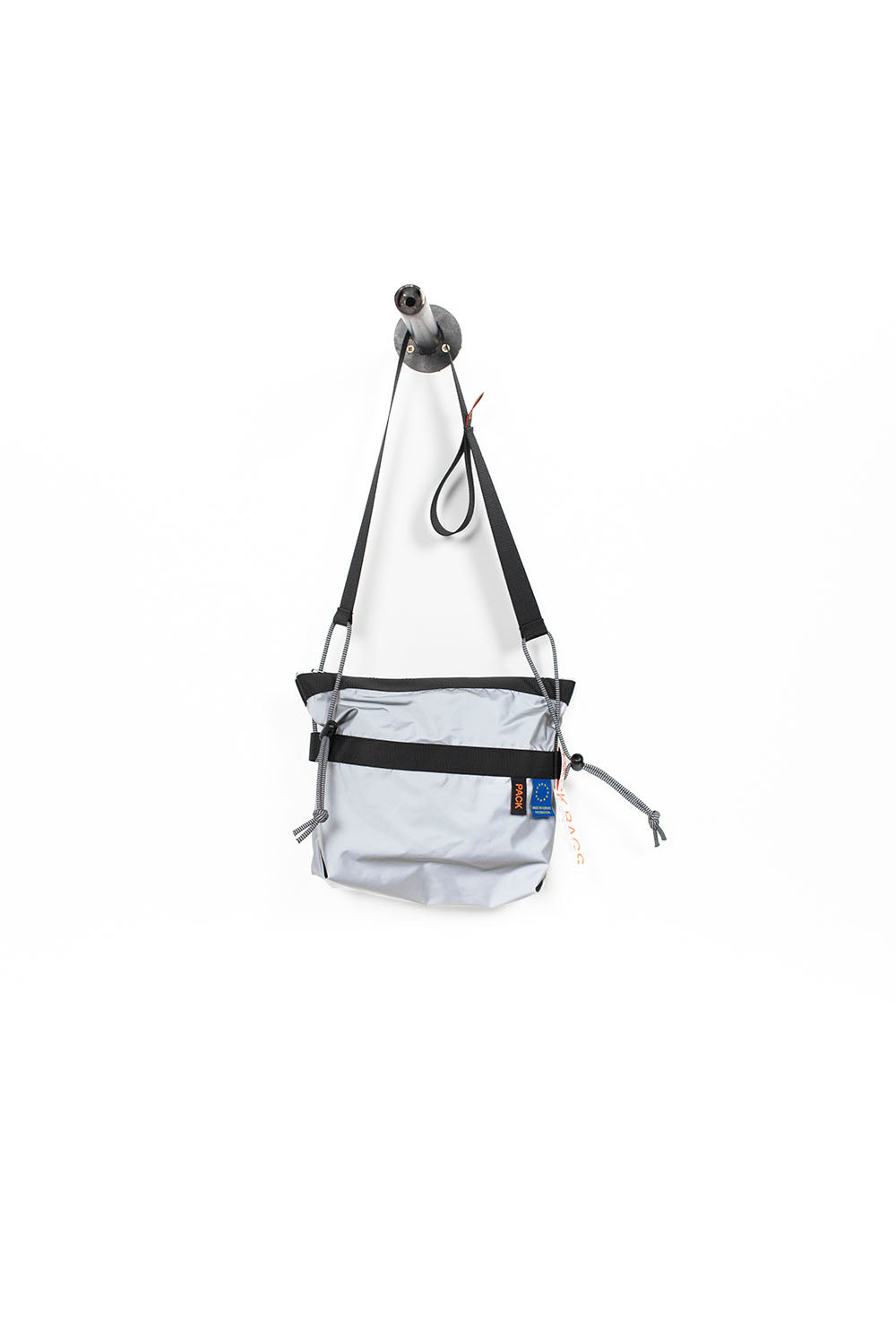 PACK BAGS - SMALL ZIP SLING - SILVER REFLECTIVE