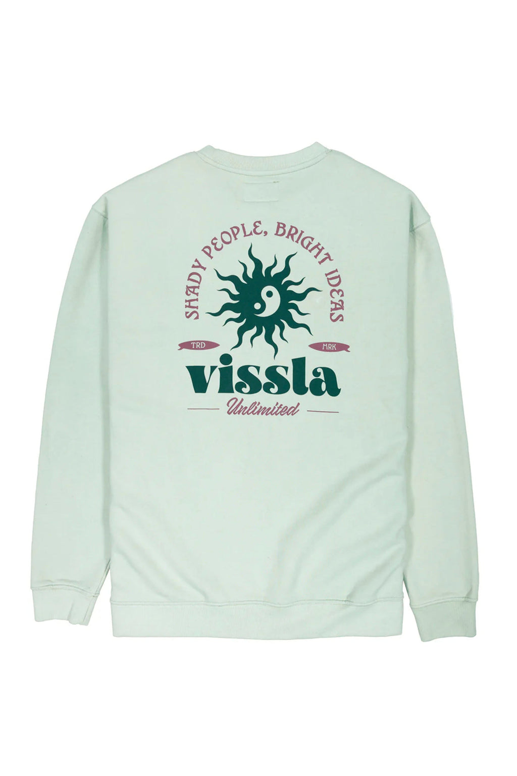 VISSLA - BRIGHT IDEAS ECO FLEECE CREWNECK - AGAVE