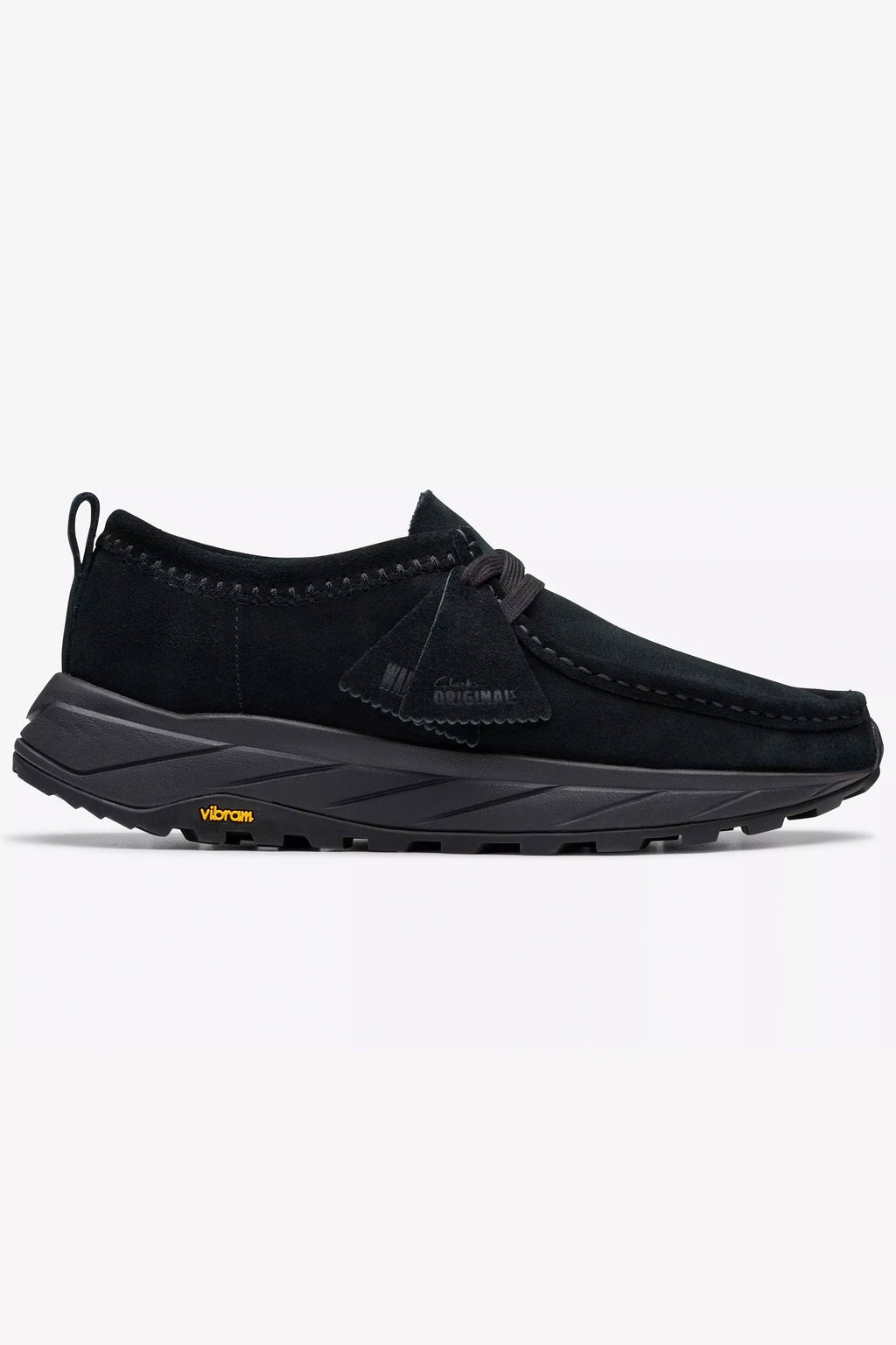 CLARKS - WALLA EDEN LO - BLACK SUEDE - MAN