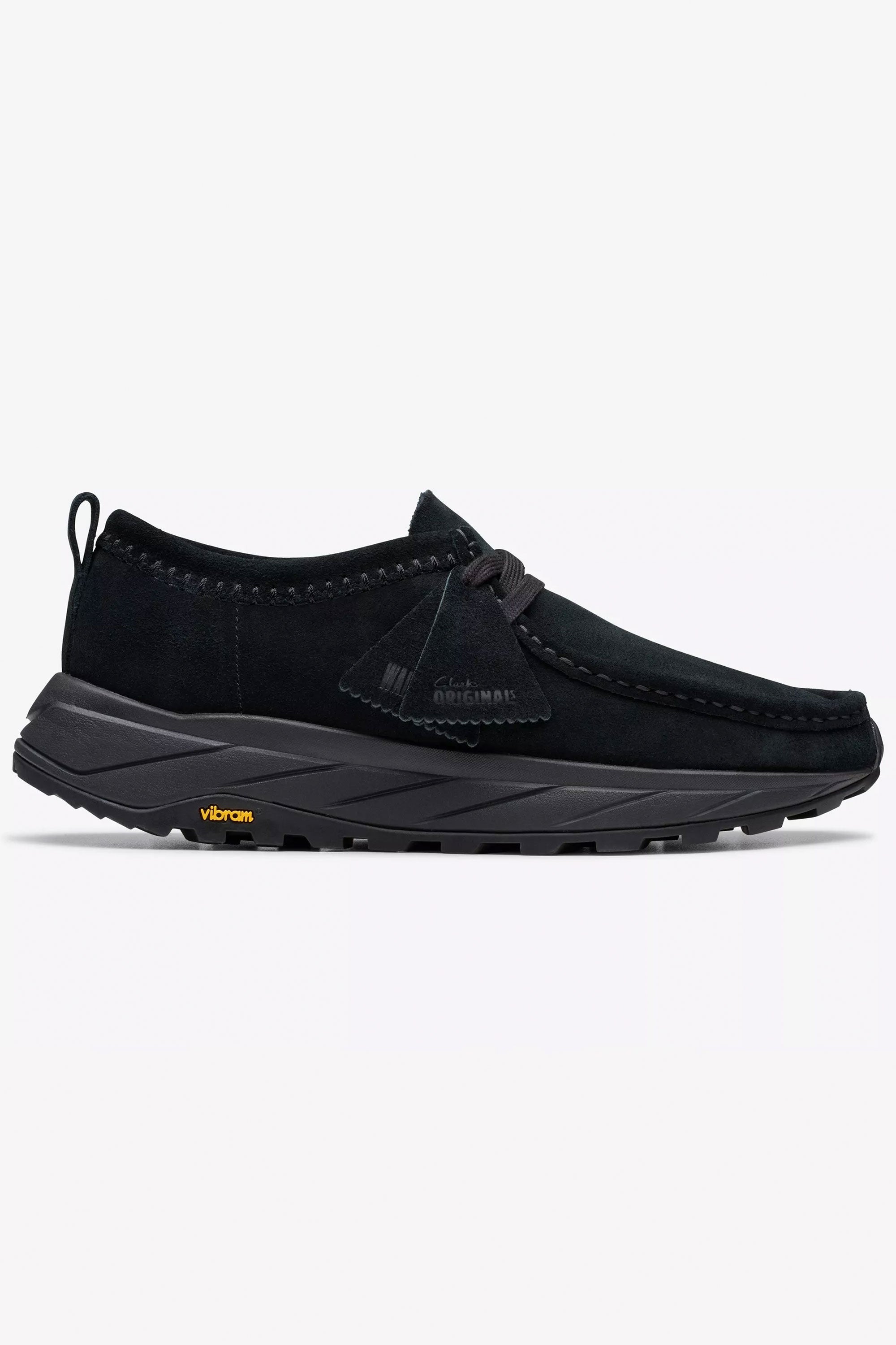 CLARKS - WALLA EDEN LO - BLACK SUEDE - MAN