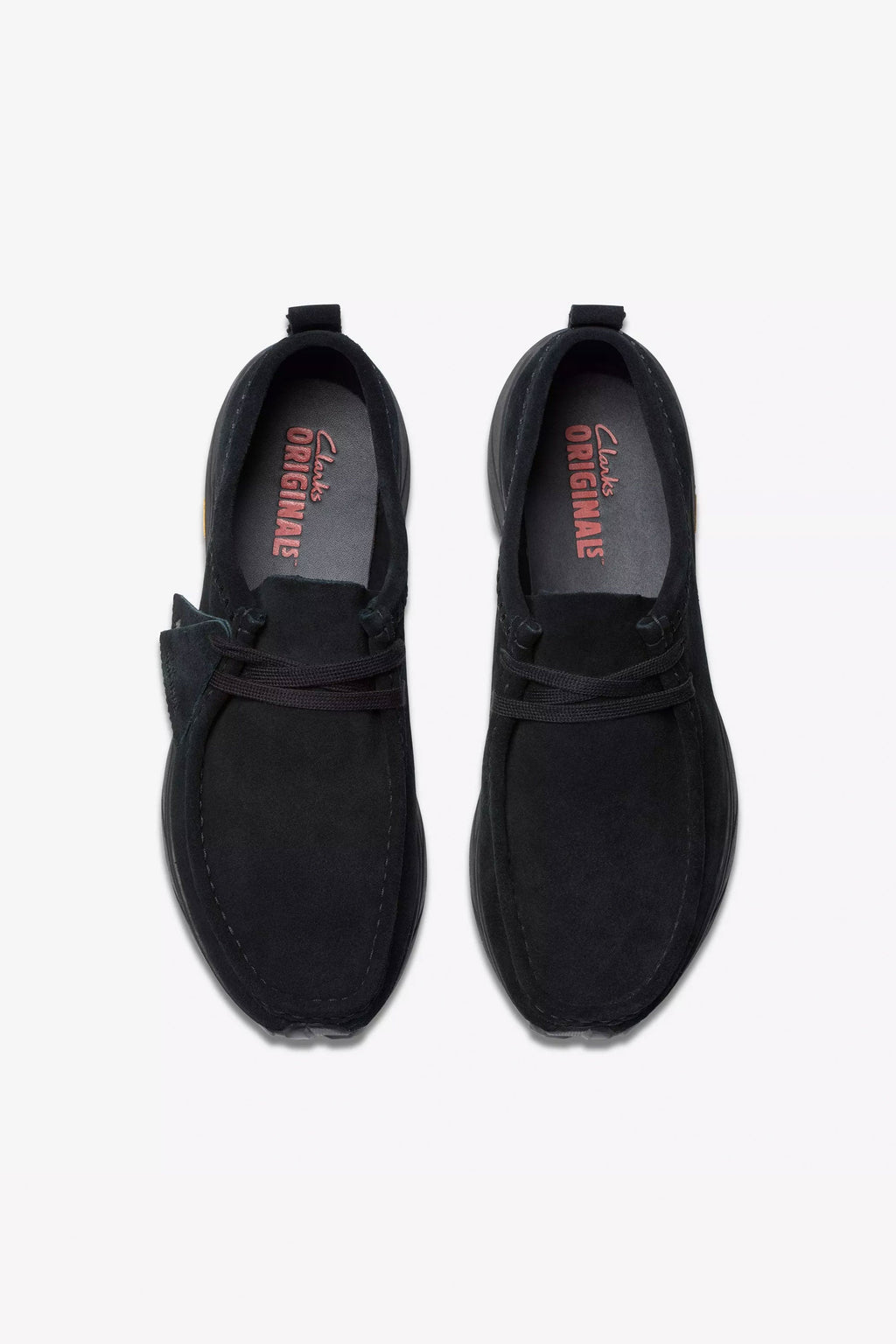 CLARKS - WALLA EDEN LO - BLACK SUEDE - MAN