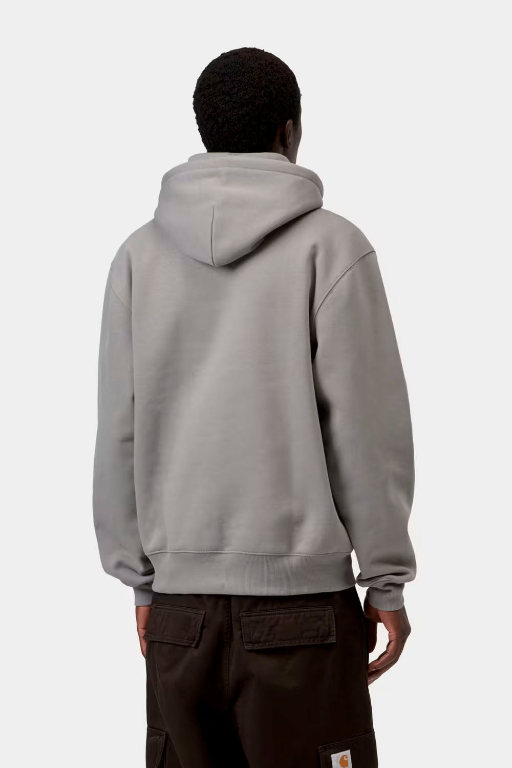 CARHARTT WIP - HOODED CARHARTT SWEAT - SHADY GREY/DARK NAVY