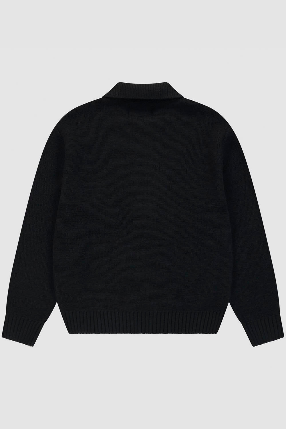 ARTE - STENCIL ZIP CARDIGAN - BLACK