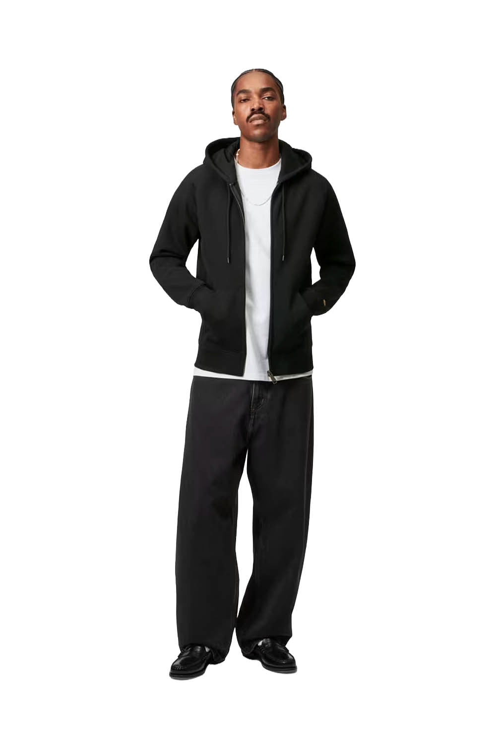 CARHARTT WIP - HOODED CHASE JACKET - BLACK