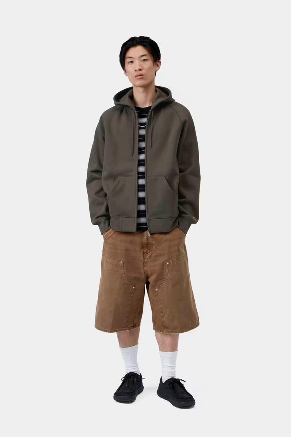 CARHARTT WIP - HOODED CHASE JACKET - SHUNGITE