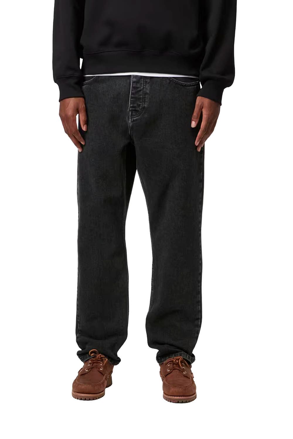 CARHARTT WIP - NEWEL PANT - BLACK STONE WASHED