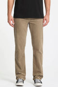 VOLCOM - SOLVER 5 POCKET CORD PANT - BRINDLE