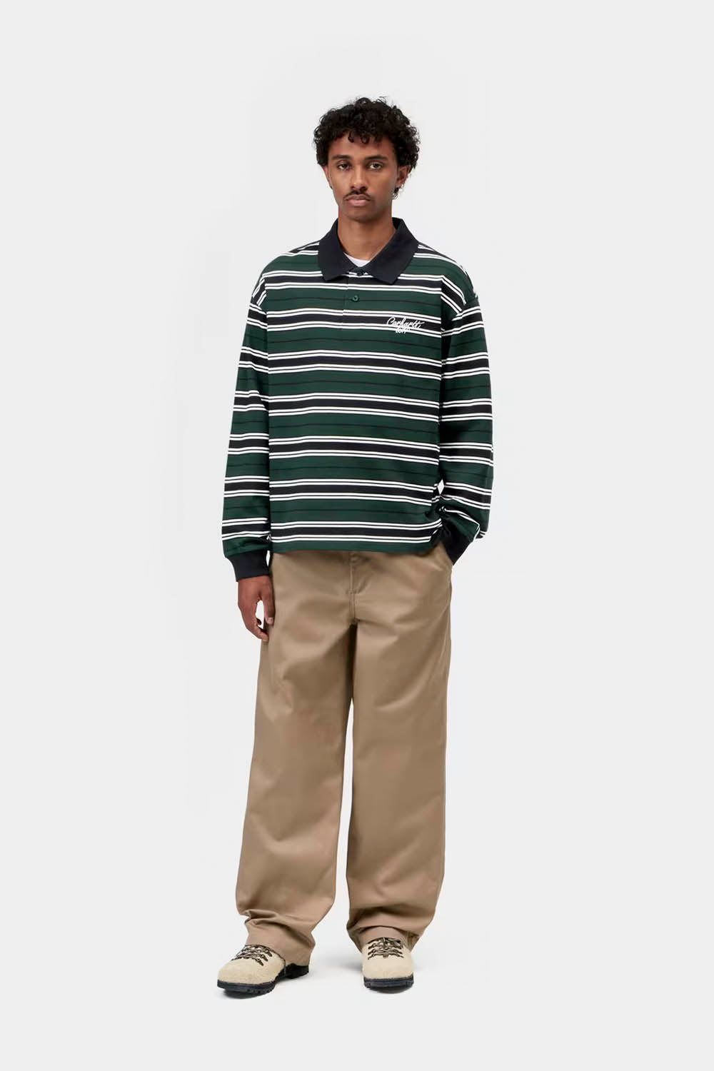 CARHARTT WIP - DEVITT RUGBY LONG SLEEVE SHIRT - DARK SCARAB