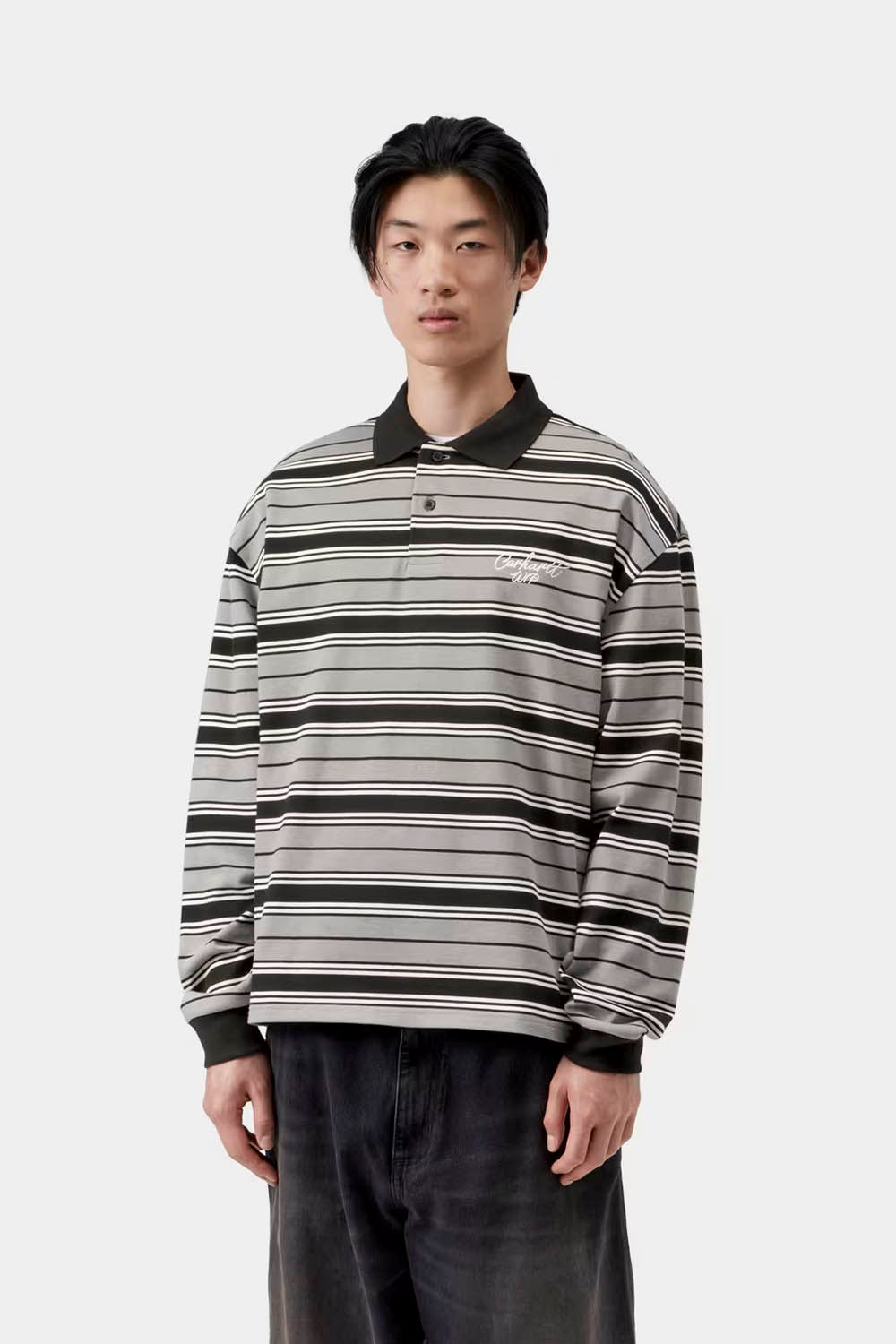 CARHARTT WIP - DEVITT RUGBY LONG SLEEVE SHIRT - SHADY GREY