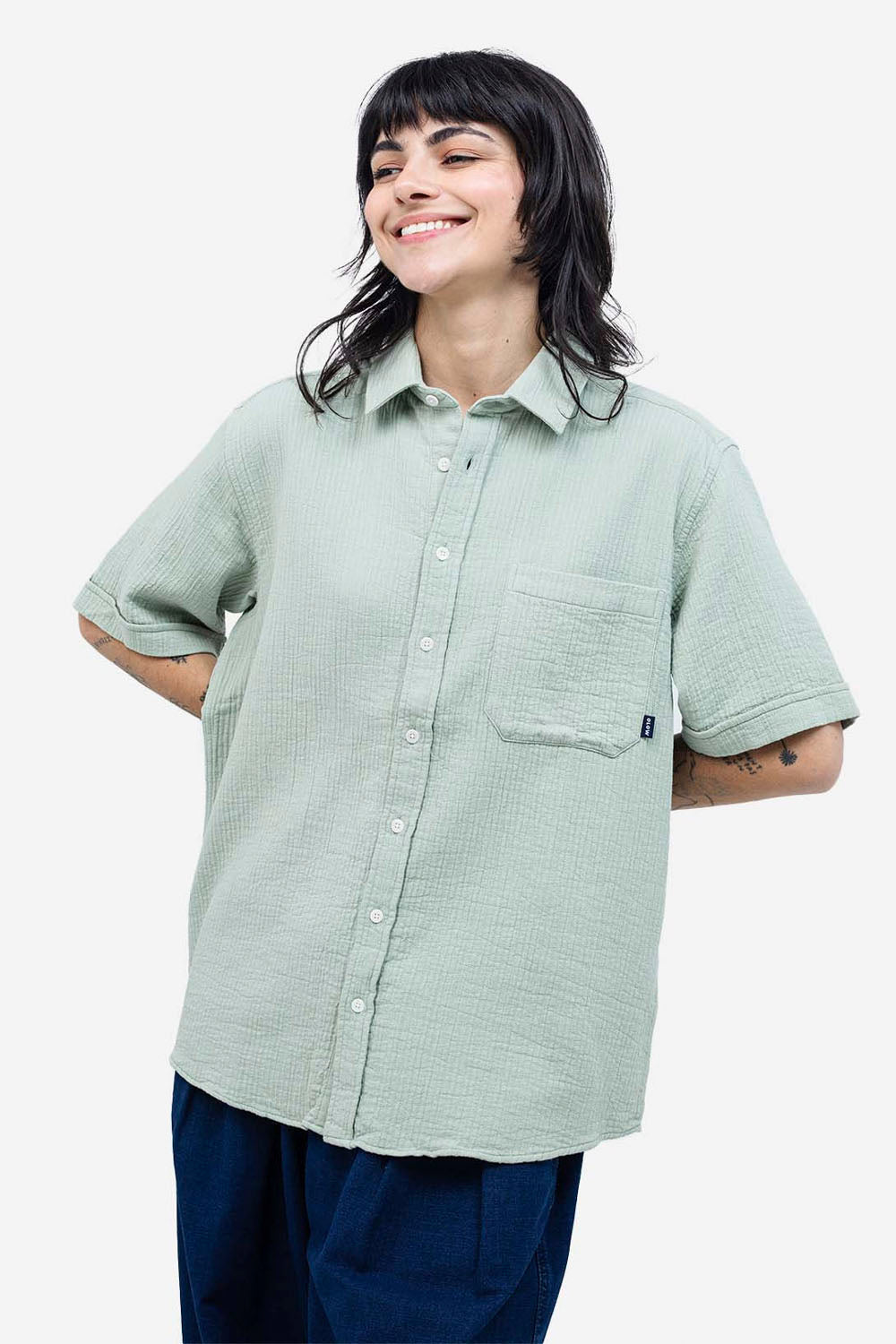 OLOW - LEWIS SHIRT - VERT CELADON