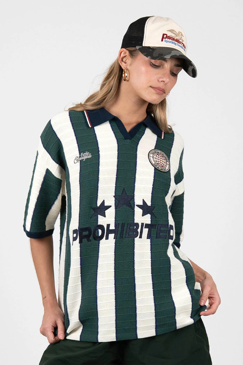 PROHIBITED - STARS KNIT TRIKOT - GREEN