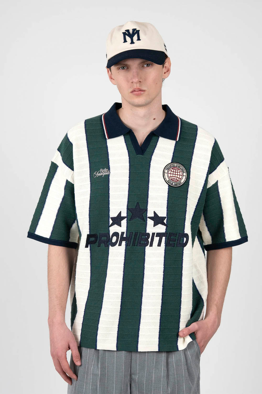 PROHIBITED - STARS KNIT TRIKOT - GREEN