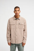 RVCA - HUGUES MICRO CHECKS SHIRT - BOMBAY BROWN