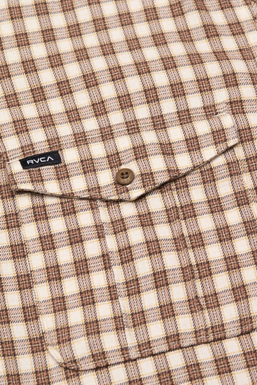 RVCA - HUGUES MICRO CHECKS SHIRT - BOMBAY BROWN