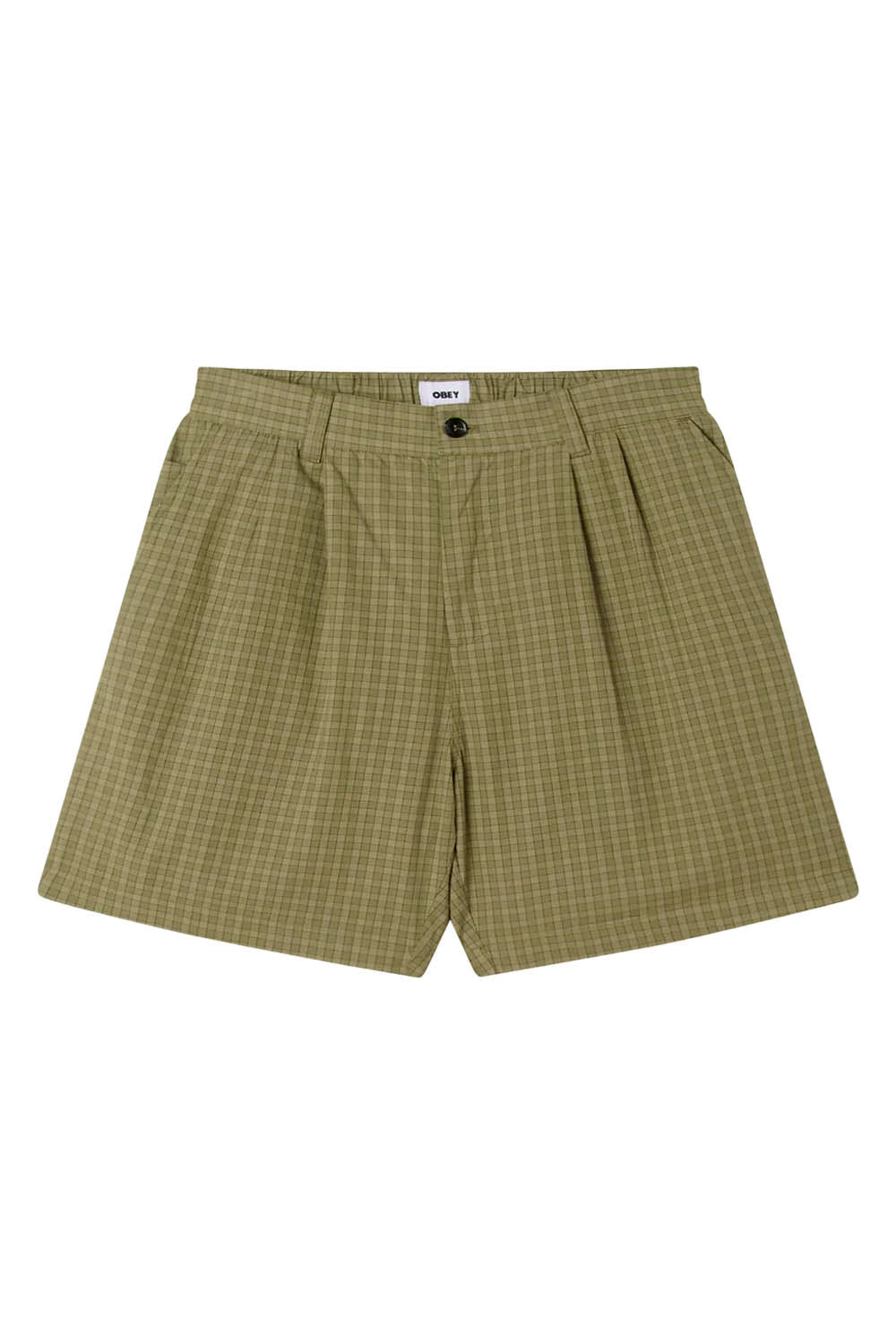 OBEY - COEN PLEATED PLAID SHORT