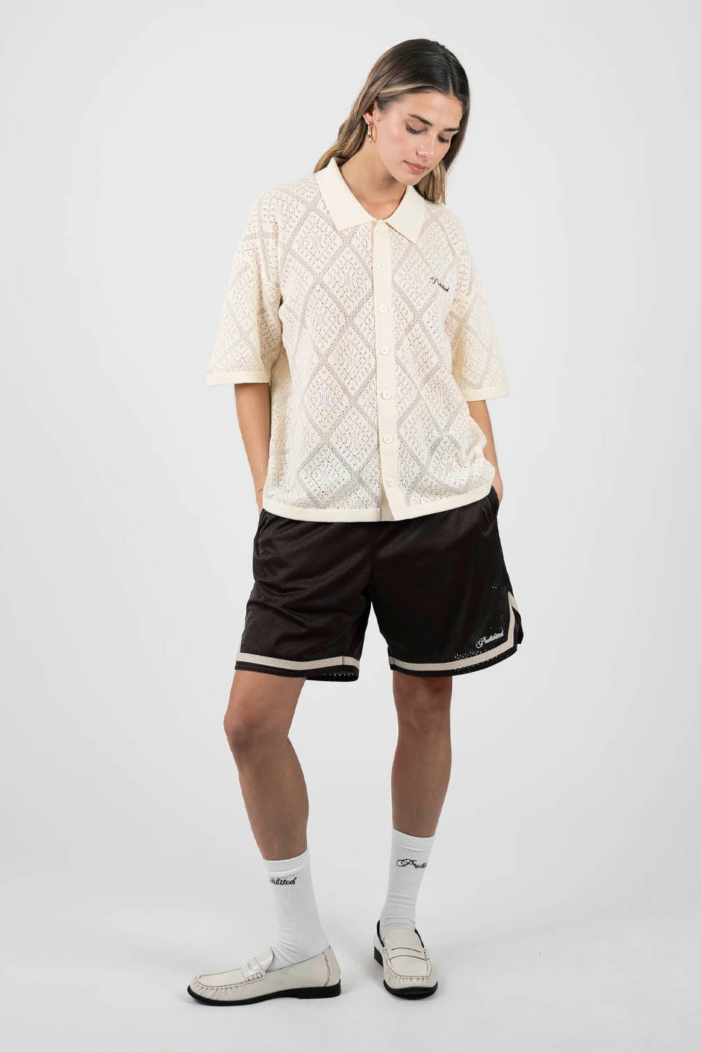 PROHIBITED - MESH BASKETBALL SHORTS - BLACK