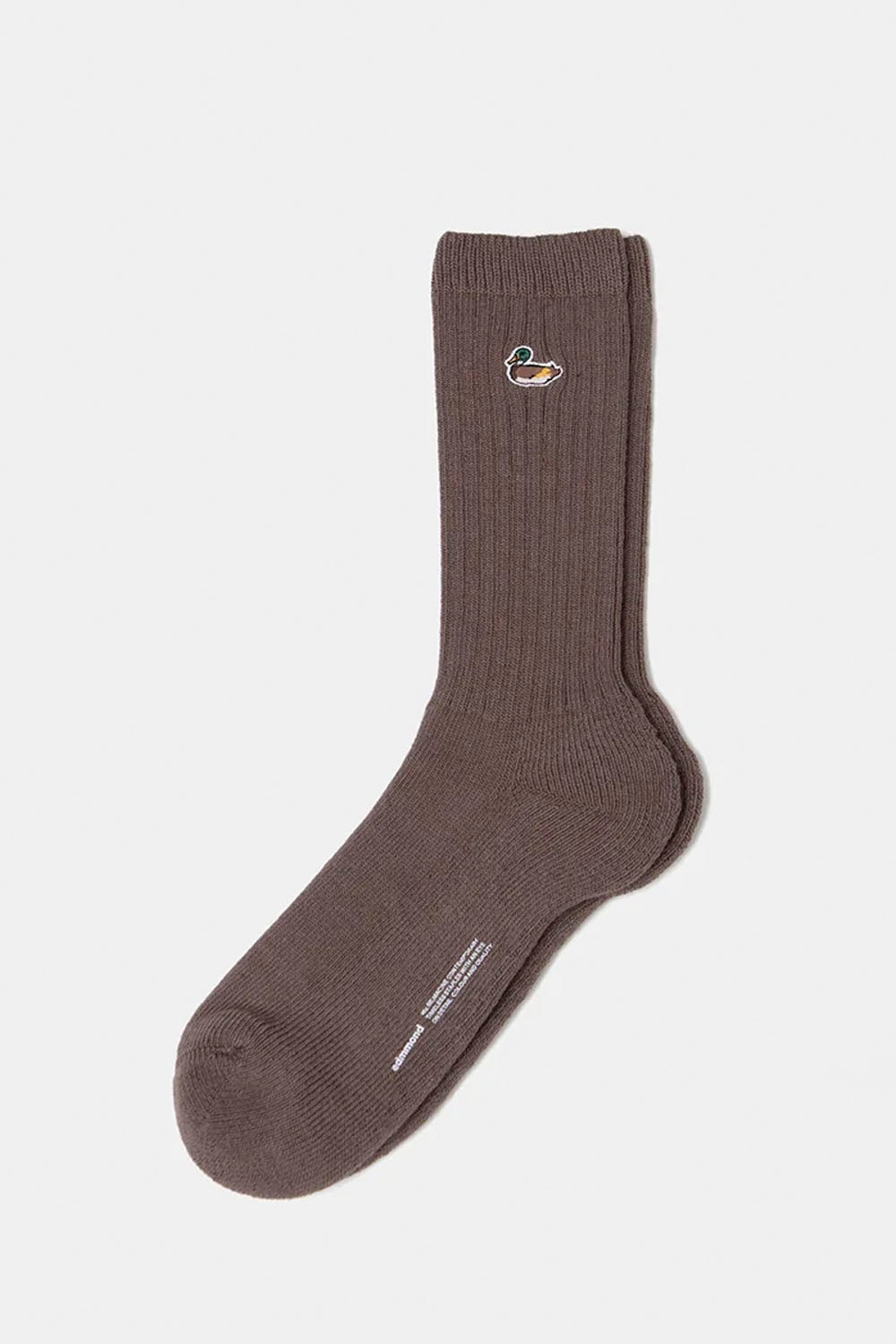 EDMMOND - DUCK SOCKS - PLAIN CHOCOLATE