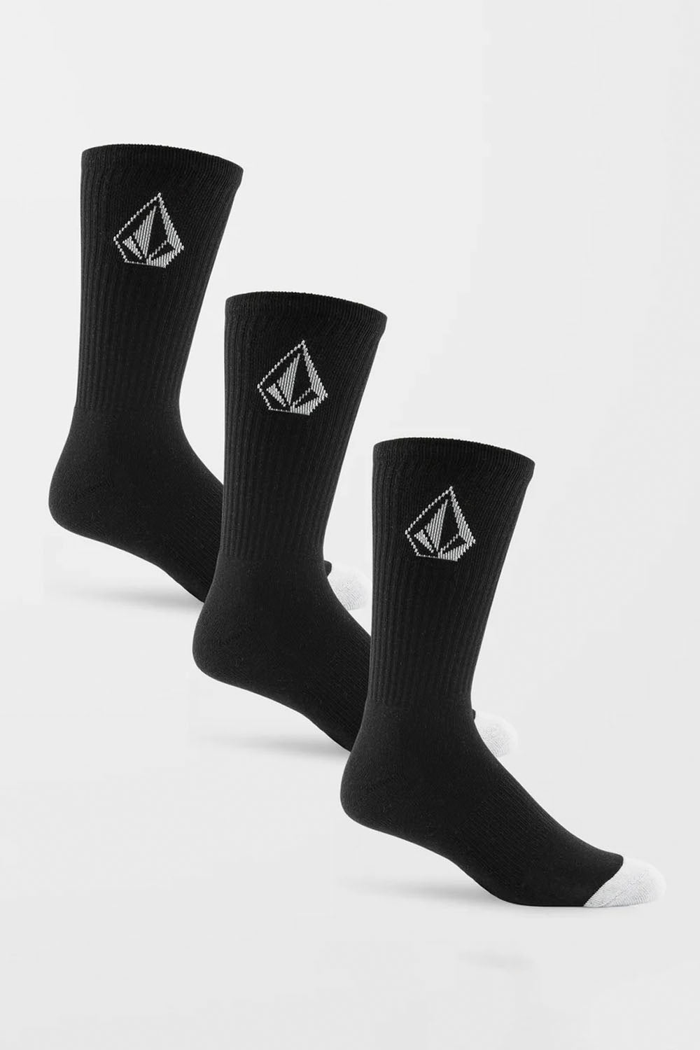 VOLCOM - FULL STONE SOCK - 3PACK -BLACK
