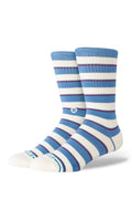 STANCE - STRIPED IT CREW - CAPRI BLUE