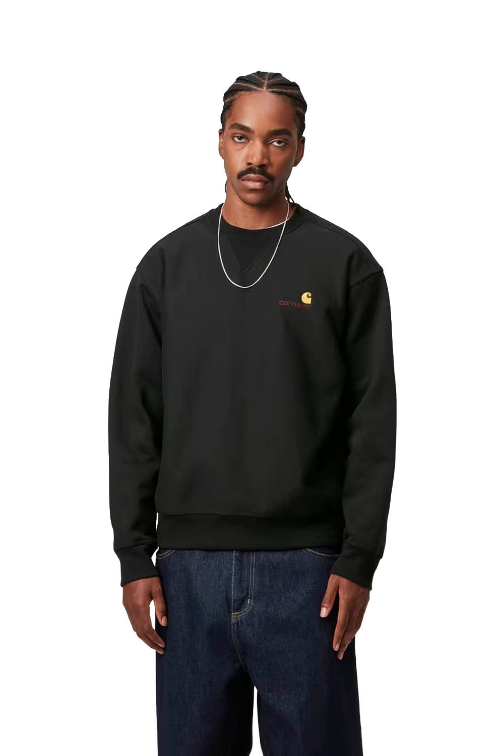 CARHARTT WIP - AMERICAN SCRIPT SWEAT - BLACK