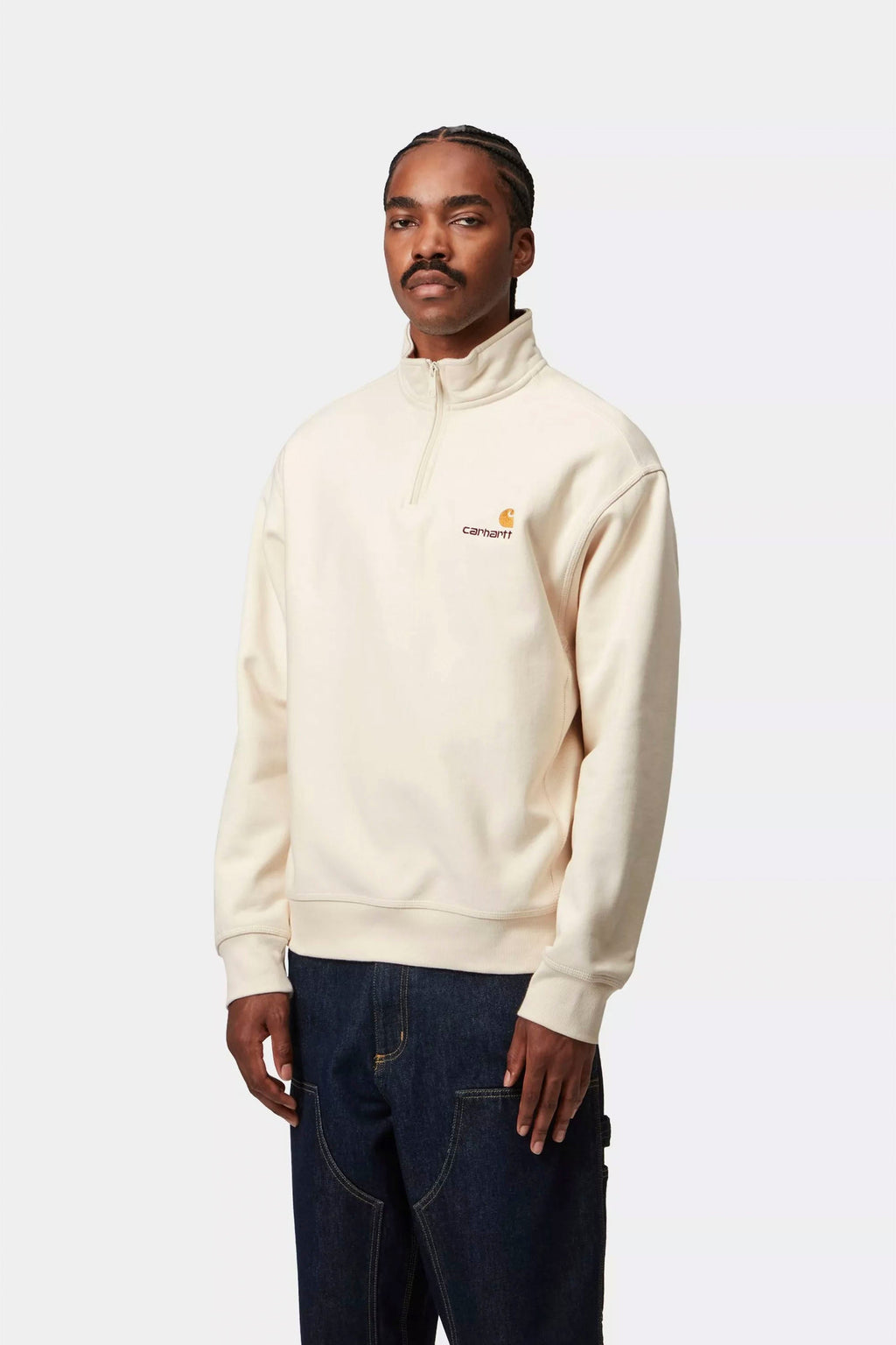 CARHARTT WIP - HALF ZIP AMERICAN SCRIPT SWEAT