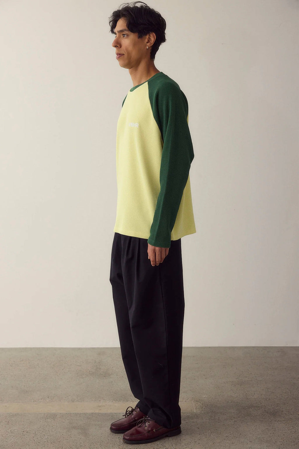 NOWHERE - GREEN WAFFLE CREWNECK