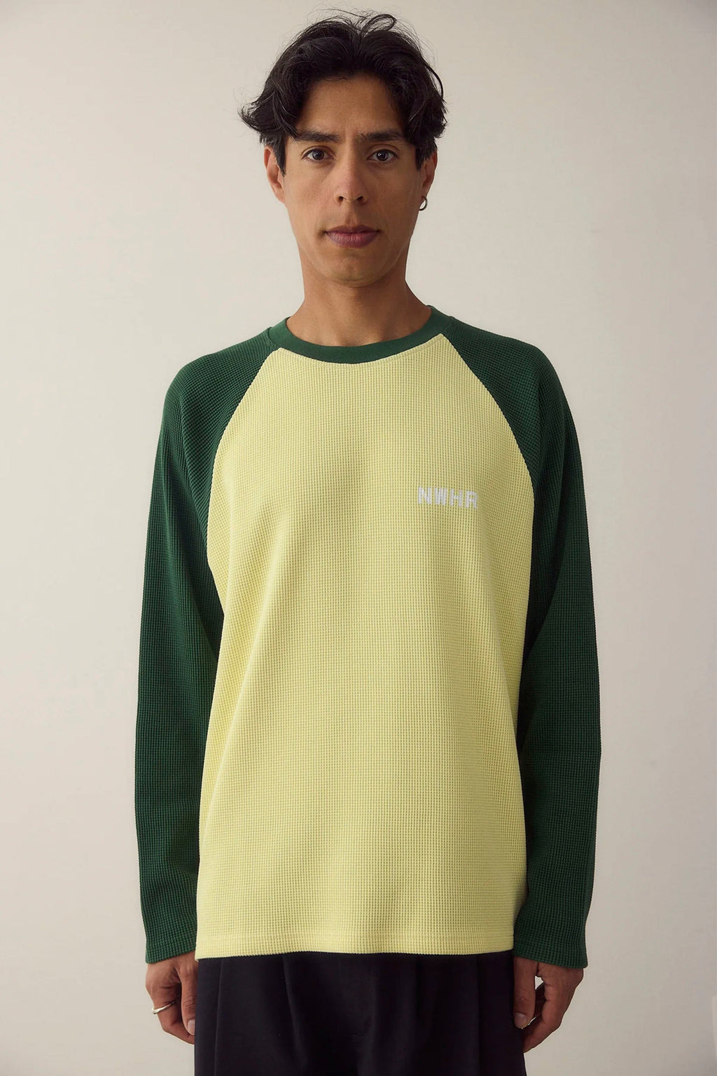 NOWHERE - GREEN WAFFLE CREWNECK