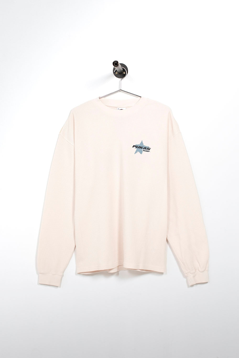 PUKAS SURF SHOP - COMP WAFFLE TEE - WHITE SAND