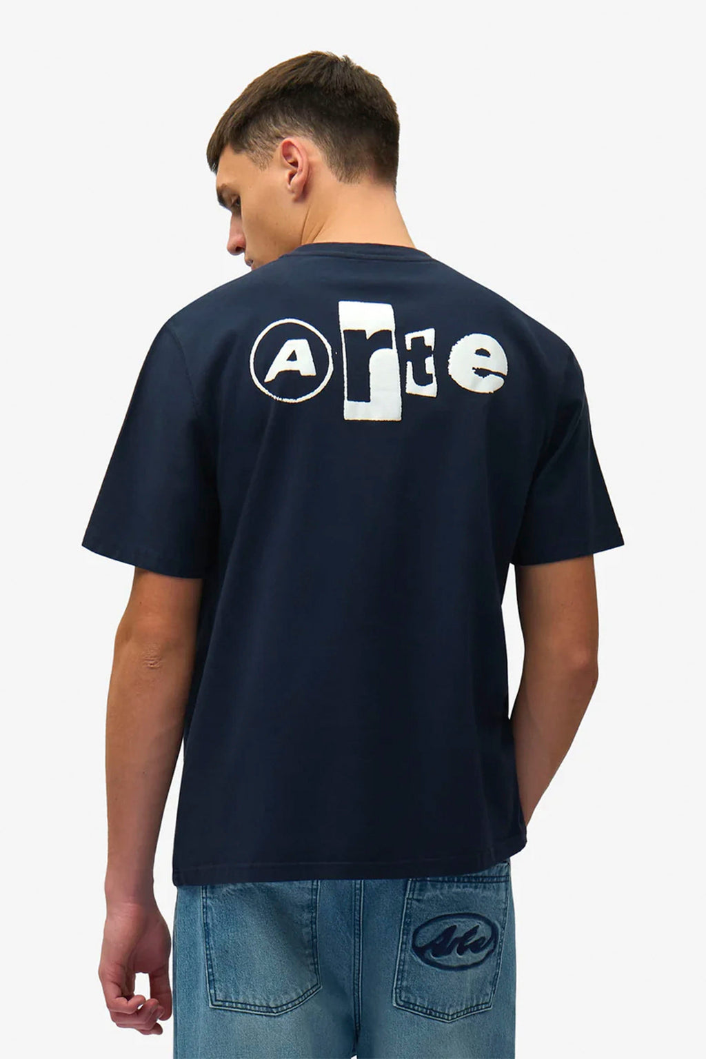 ARTE - BACK COLLGE T-SHIRT - NAVY