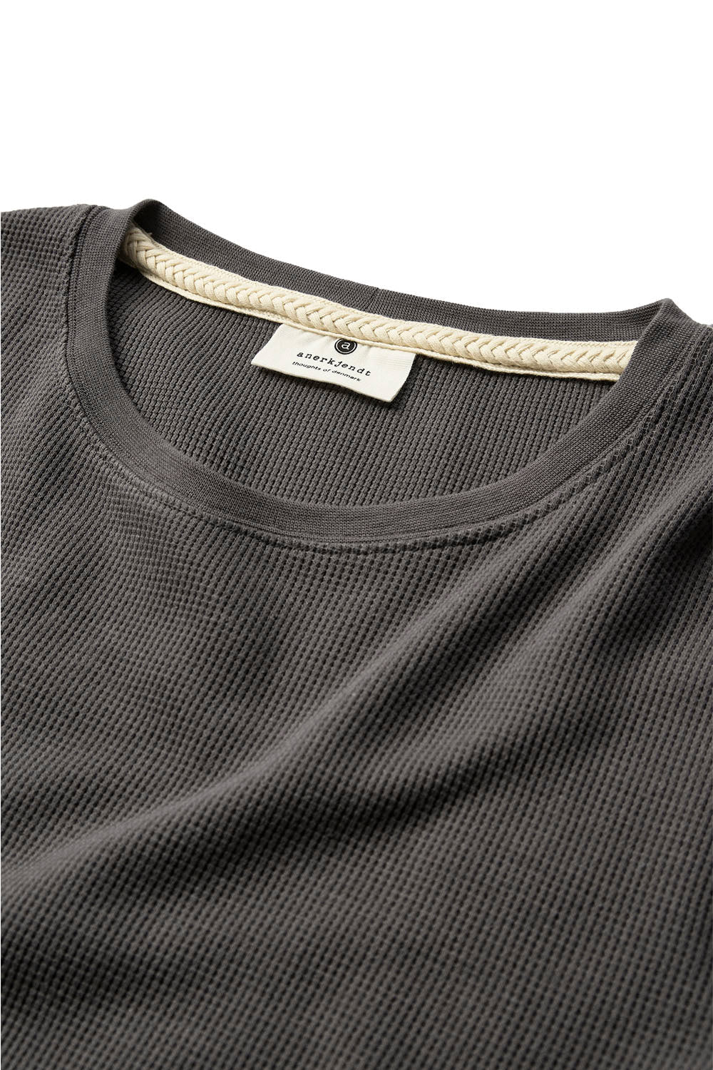 ANERKJENDT - AKKIKKI WAFFLE LONG SLEEVE TEE - MAGNET