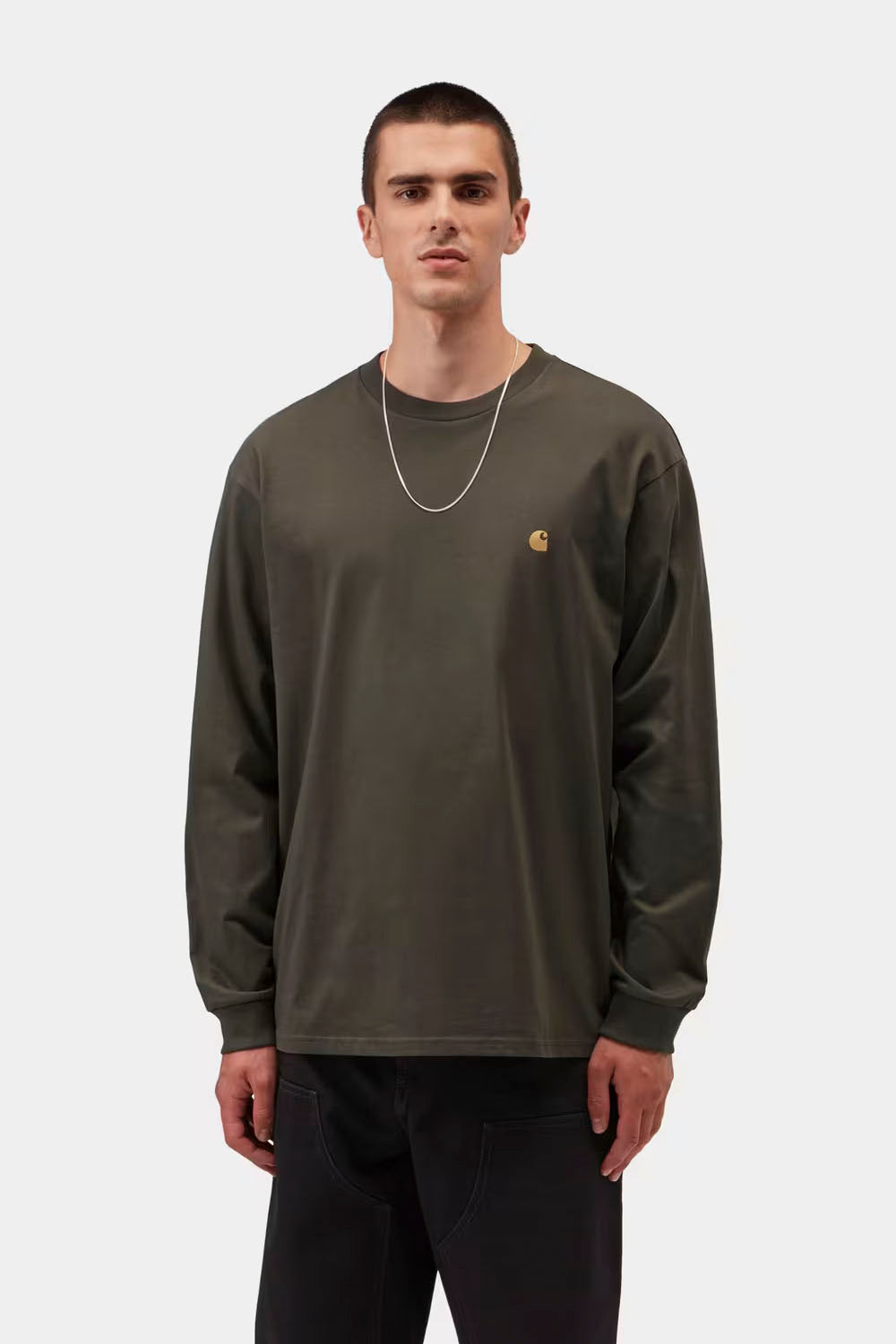 CARHARTT WIP - CHASE LONG SLEEVE T-SHIRT - SHUNGITE