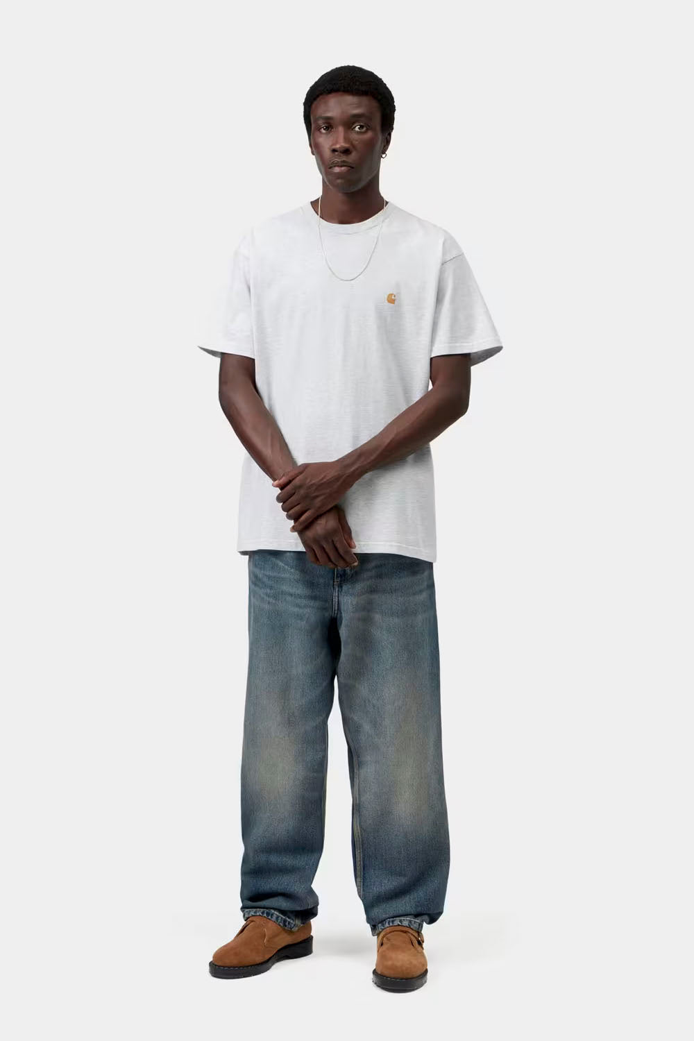 CARHARTT WIP - CHASE T-SHIRT - ASH HEATHER
