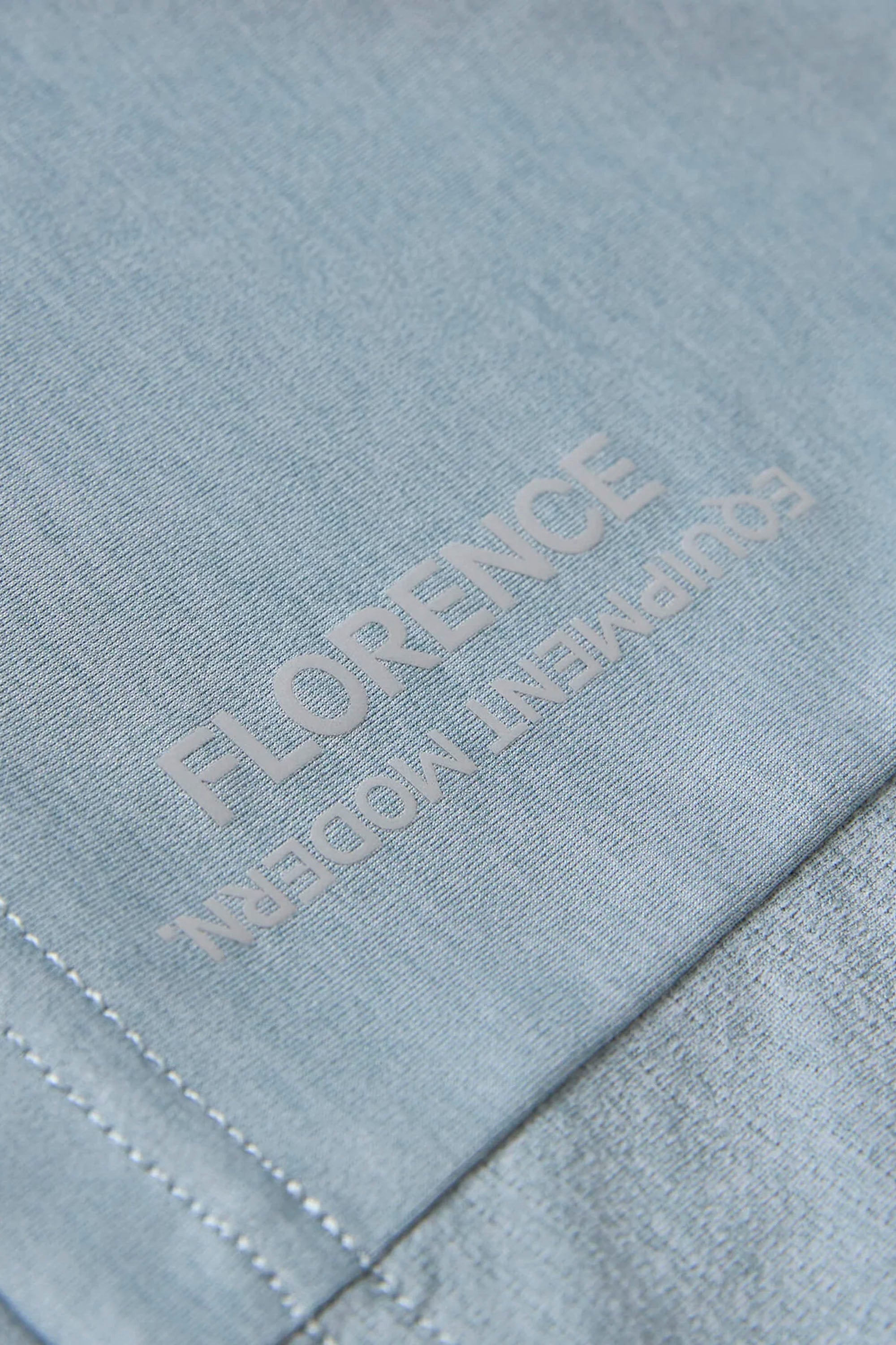 FLORENCE MARINE X - SUN PRO UPF SURF SHIRT - SHORT SLEEVE - HEATHER SEA BLUE - MAN