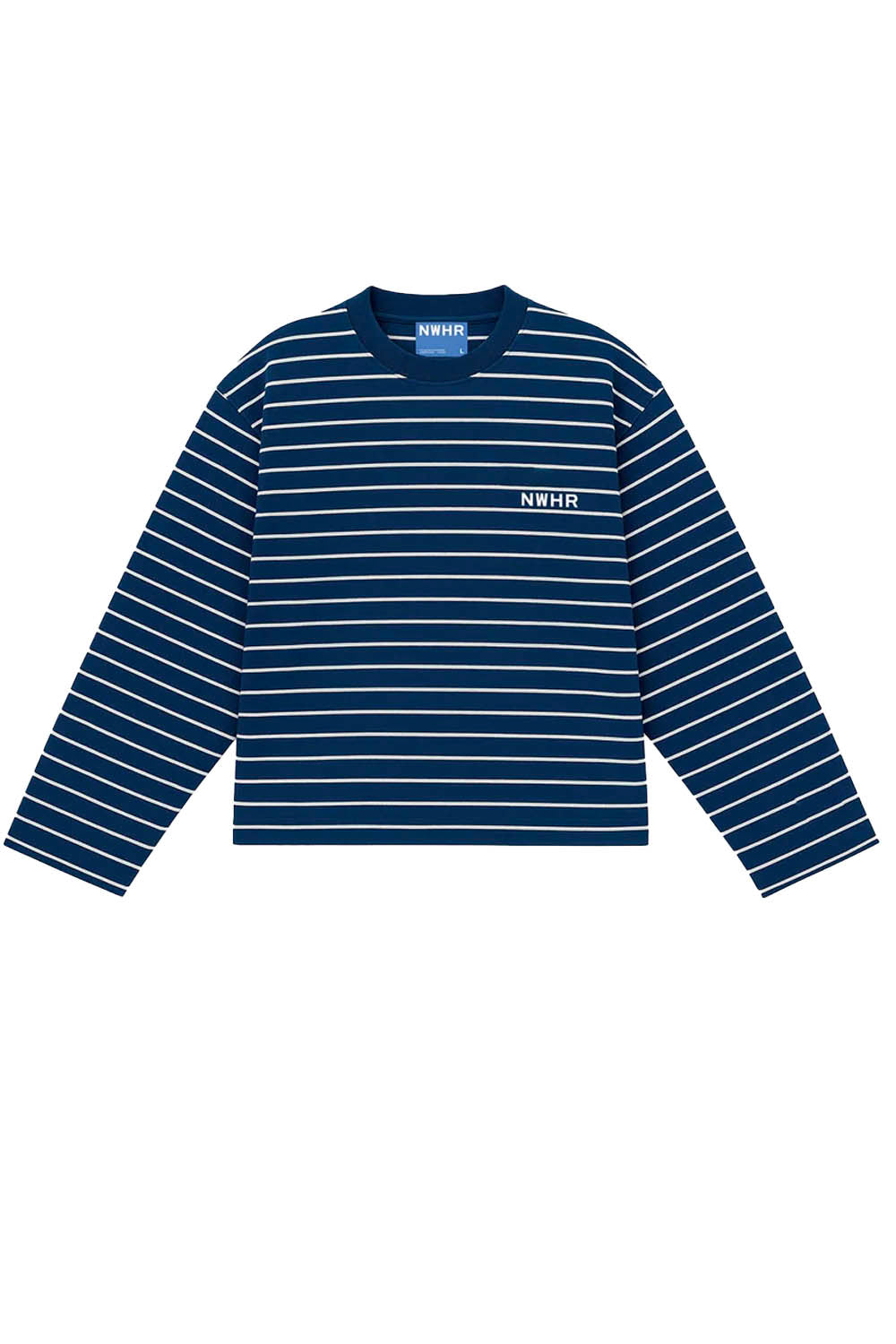 NOWHERE - STRIPED LONG SLEEVE TEE - BLUE
