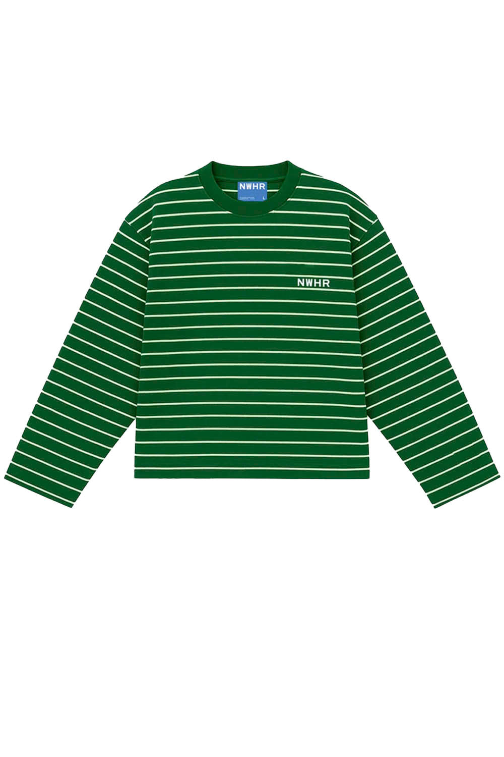 NOWHERE - STRIPED LONG SLEEVE TEE - GREEN