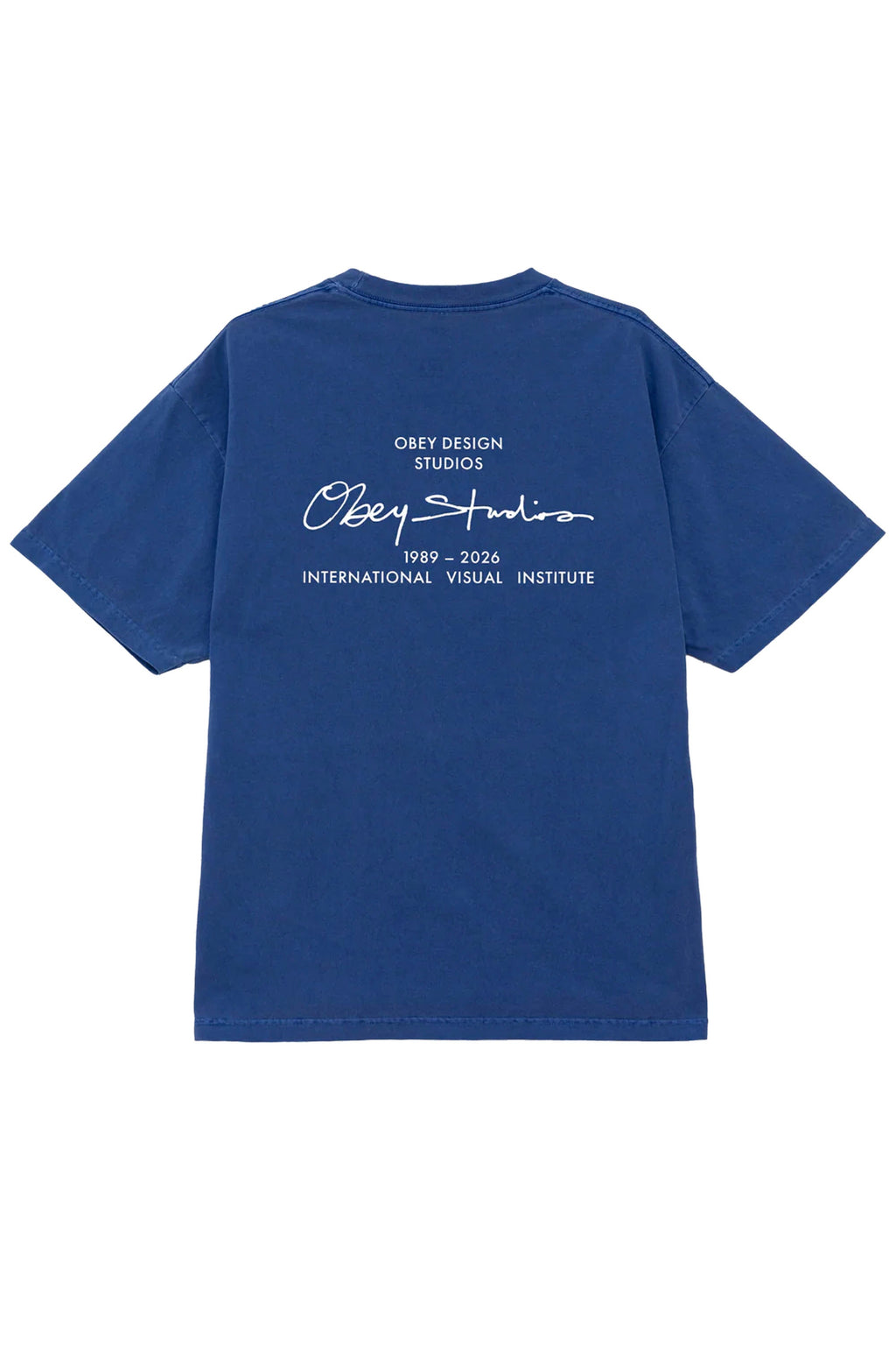OBEY - OBEY INSTITUTE T-SHIRT - ELECTRIC INDIGO