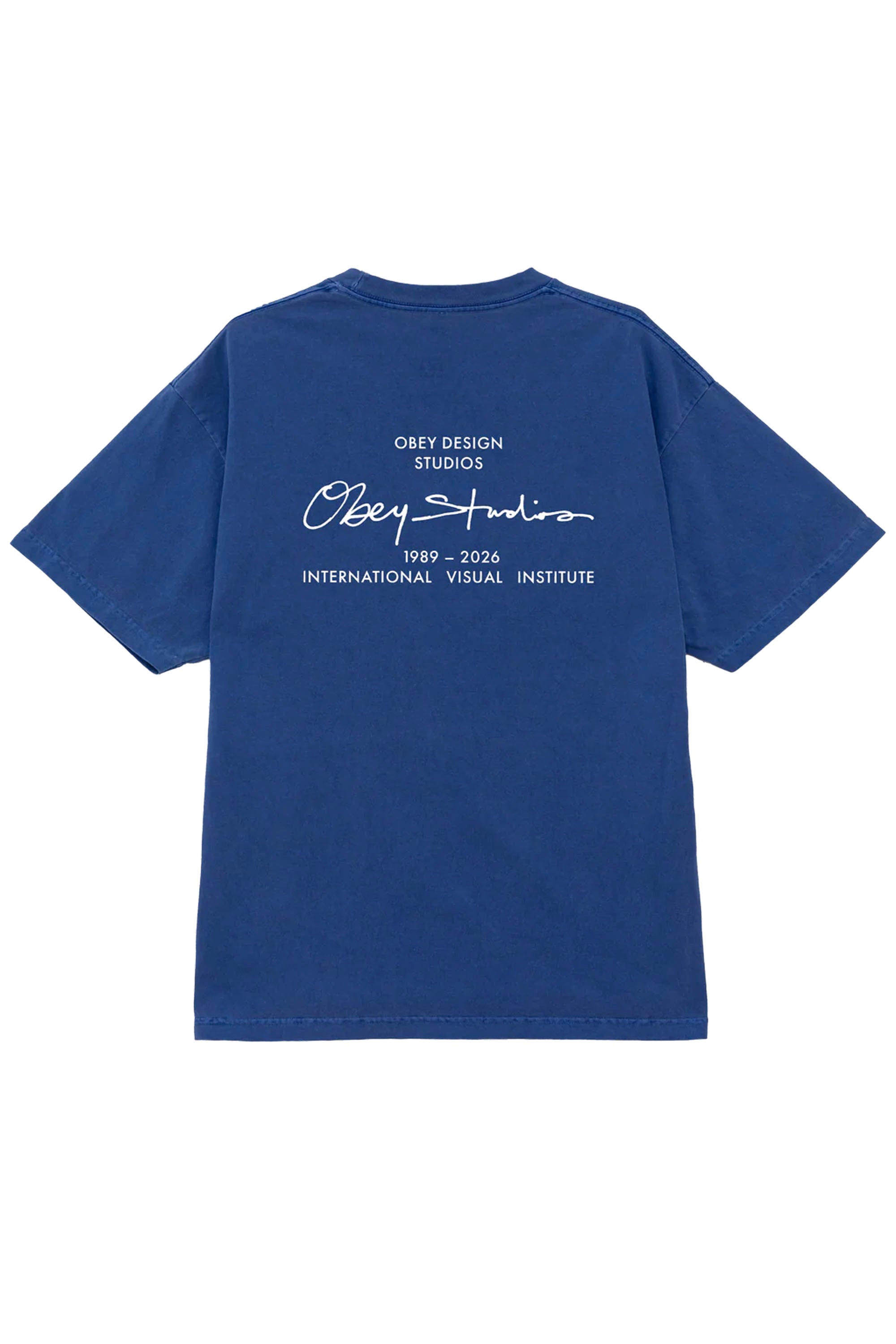 OBEY - OBEY INSTITUTE T-SHIRT - ELECTRIC INDIGO