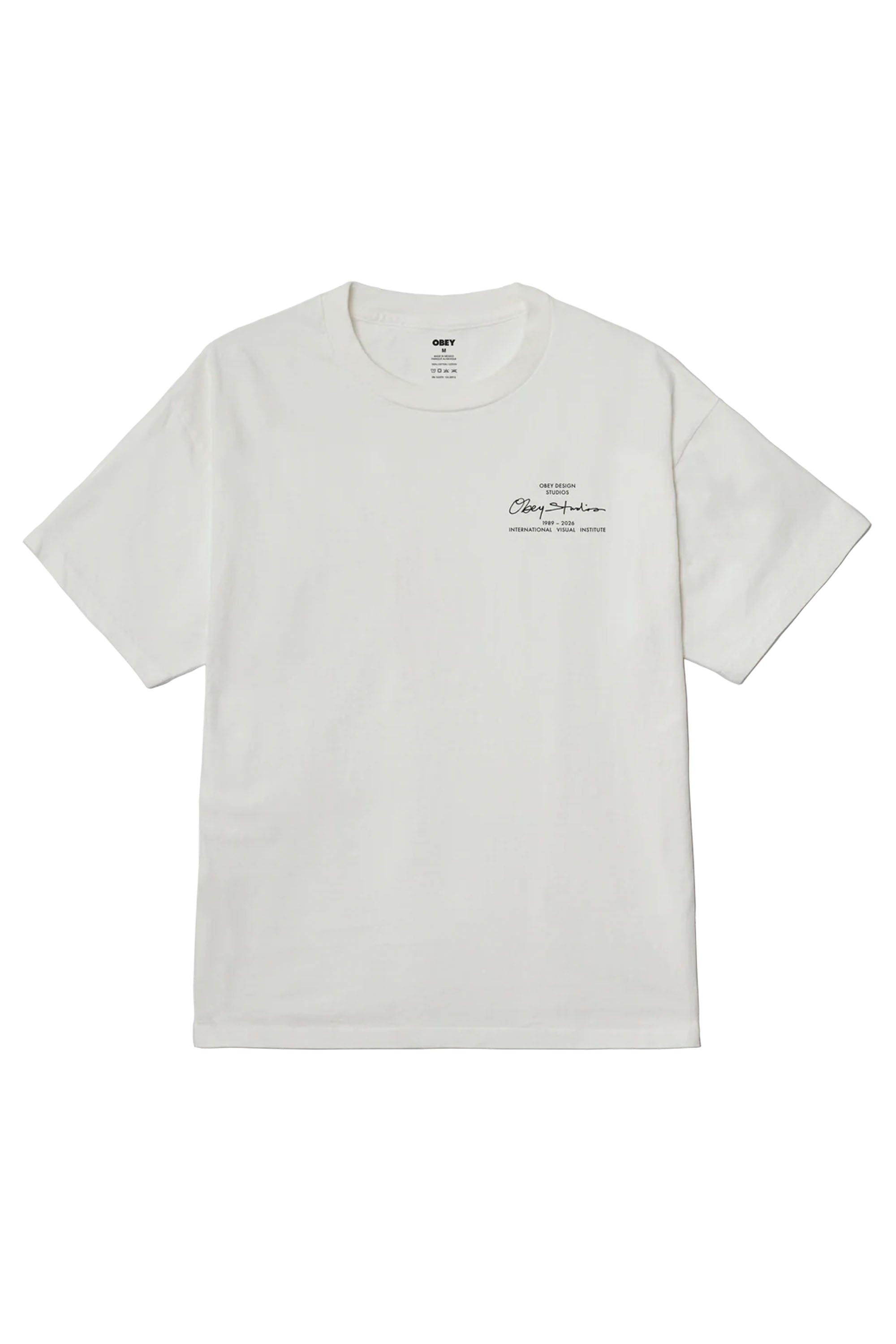 OBEY - OBEY INSTITUTE T-SHIRT - VINTAGE WHITE