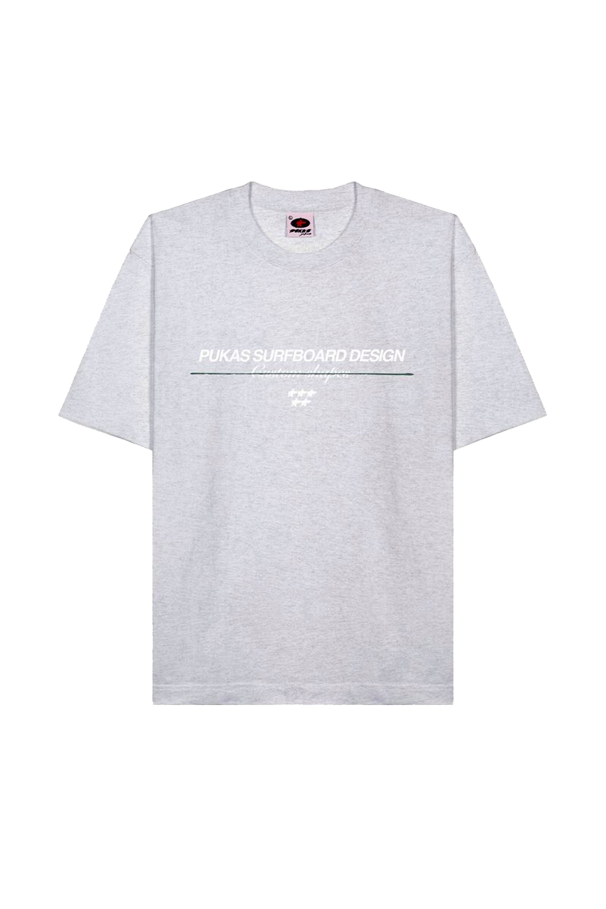 PUKAS - FIVE STARS CONTRAST STITCH TEE - HEATHER GREY