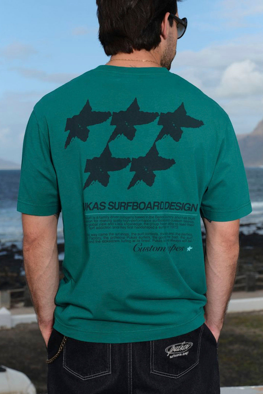 PUKAS - FIVE STARS SHORT SLEEVE TEE - EVERGREEN