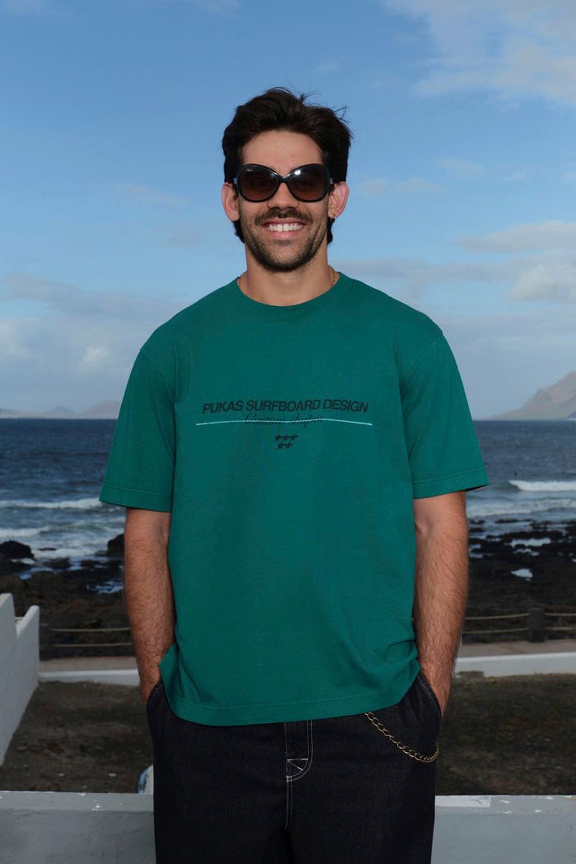 PUKAS - FIVE STARS SHORT SLEEVE TEE - EVERGREEN