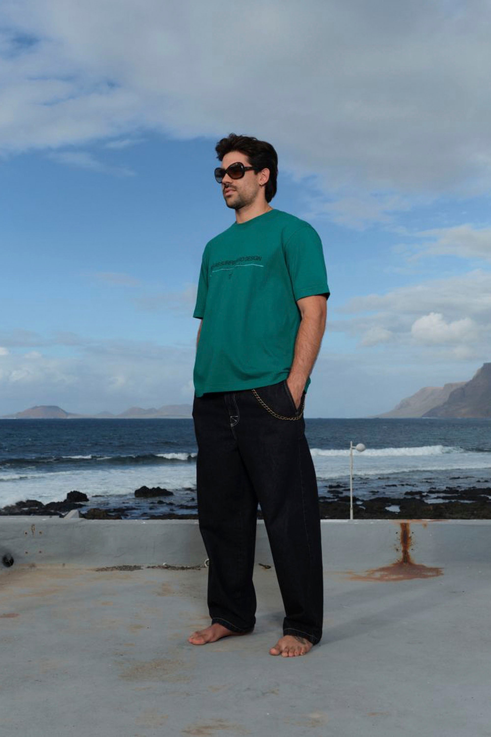 PUKAS - FIVE STARS SHORT SLEEVE TEE - EVERGREEN